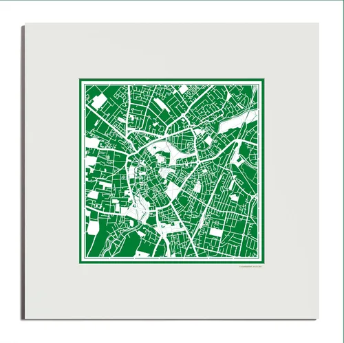 Vista 151 de O3 Design Studio Mapa de corte de papel de París, color negro mate, 20 x 20 pulgadas, arte en papel