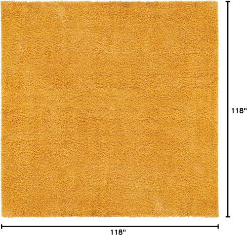Vista 130 de Unique Loom Colección Davos Shag - Alfombra Lino