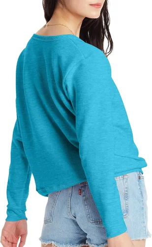 Vista 2 de Hanes Ecosmart - Sudadera de cuello redondo con muesca en V para mujer