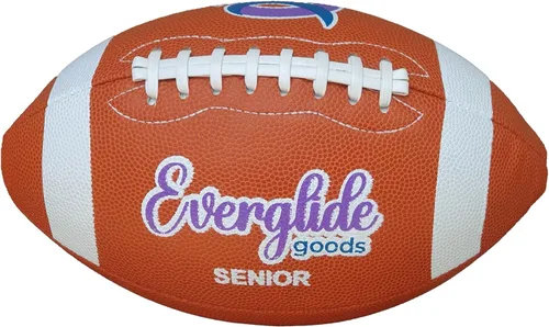 Vista 7 de EverGlide - Fútbol americano hecho a mano, piel sintética, tamaño completo y junior, pelota de grano de litchi duradera con cordones de agarre