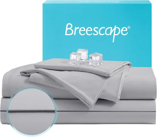 Vista 10 de Breescape BlendTek - Sábanas refrescantes tamaño individual XL - Sábanas refrescantes con tecnología Dry & Cool para personas que duermen con calor