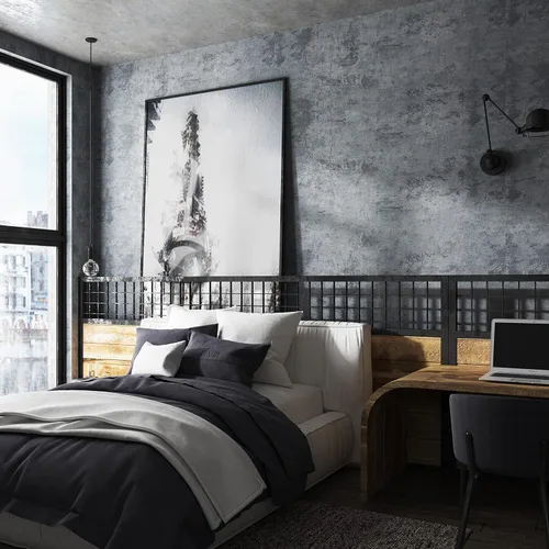 Vista 9 de BURGELIY Papel pintado de hormigón para pared, papel de contacto de cemento, papel tapiz de pared de 16 x 118 pulgadas, vinilo autoadhesivo mate Gris