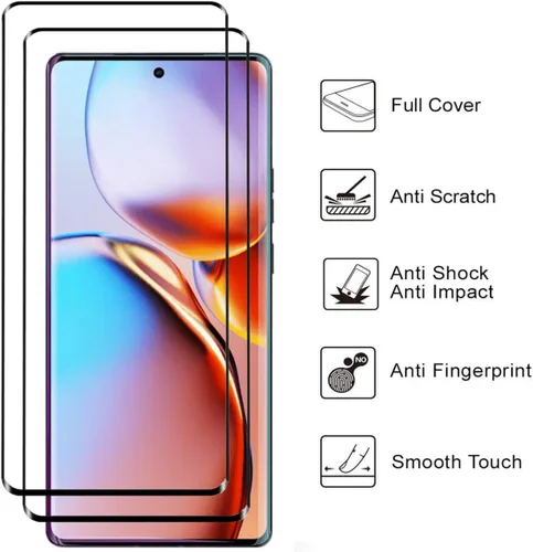 Vista 2 de Protector de pantalla curvado 3D para Motorola Edge+ (2023), [2 piezas], cobertura completa 3D, transparente, antiarañazos, fácil instalación