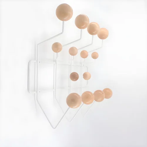 Vista 18 de Industrial Hooks Punch-Free Metal Wall-Mounted Coat Rack with Wood Ball Decoration Iron Coat Rack with Solid Wood Ball Wall Coat Hook Metal Simple