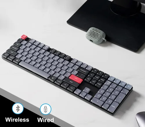 Vista 2 de Keychron K5 Pro QMK/VIA - Teclado mecánico inalámbrico personalizado, diseño de tamaño completo intercambiable en caliente, 108 teclas programables
