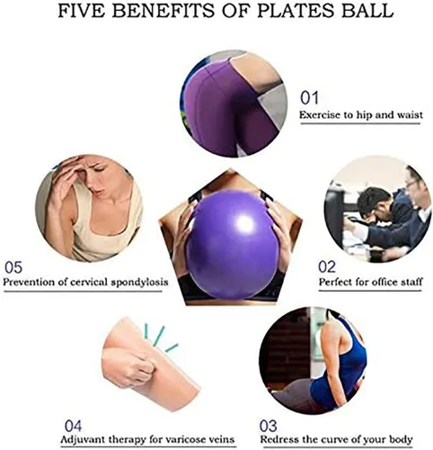Vista 3 de Mini pelotas de yoga de 9 pulgadas para ejercicios de pilates, barra para estabilidad en el hogar, entrenamiento esponjoso, terapia física mejora