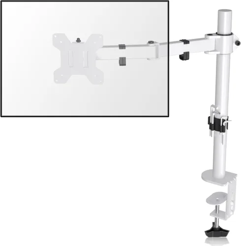 Vista 10 de Suptek Soporte para monitor LED LCD de escritorio resistente, totalmente ajustable para 1 / una pantalla de hasta 27 pulgadas Negro