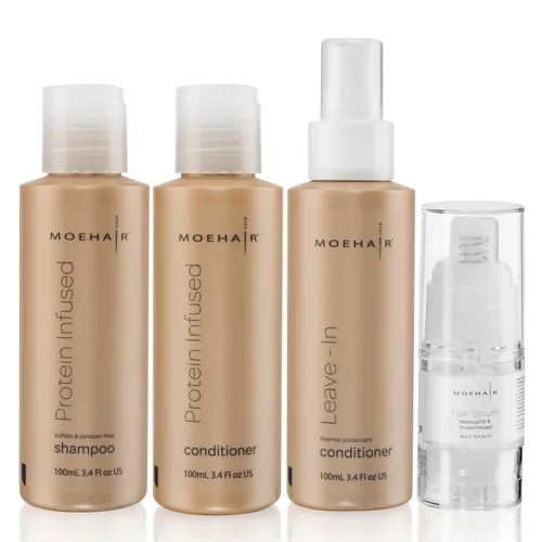 Vista 12 de MOEHAIR Champú y acondicionador 2 en 1 con infusión de proteínas de viaje para cabello fino, tratamiento capilar proteico para cuero cabelludo seco