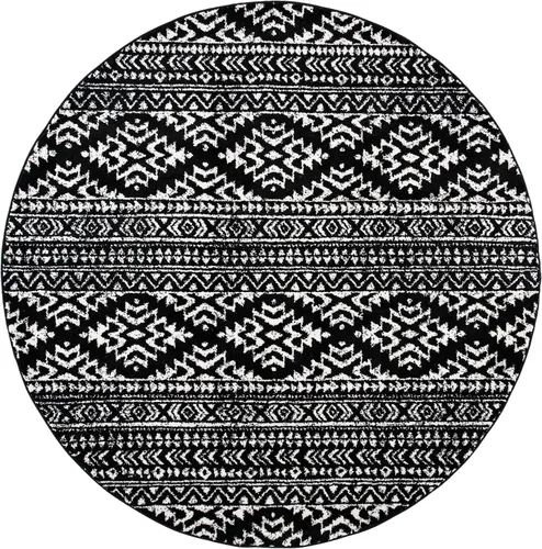 Vista 46 de SAFAVIEH Tapete decorativo de la colección Tulum de 2 x 3 pies, color negro y marfil, diseño tribal bohemio marroquí, no desprende pelo y es