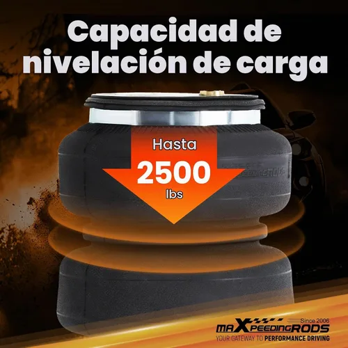 Vista 7 de maXpeedingrods Bolsa de suspensión de aire de repuesto 2500lb con amortiguador interno para GMC Silverado Sierra 1500 para Ford