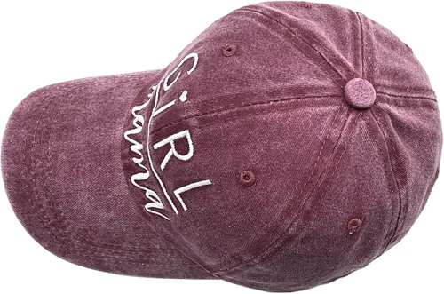 Vista 3 de NVJUI JUFOPL Gorra de béisbol para mujer y niña, con bordado ajustable y lavado