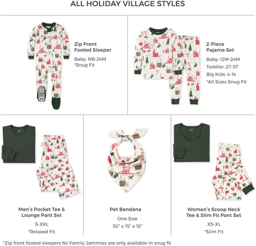 Vista 2 de Burt's Bees Baby Baby Girls' Family Jammies Matching Holiday Organic Cotton Pajamas
