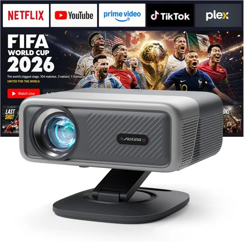 Vista 7 de [Aplicación con licencia oficial y 2500 ANSI] Proyector 4K con WiFi y Bluetooth, audio Dolby 3D y proyector inteligente