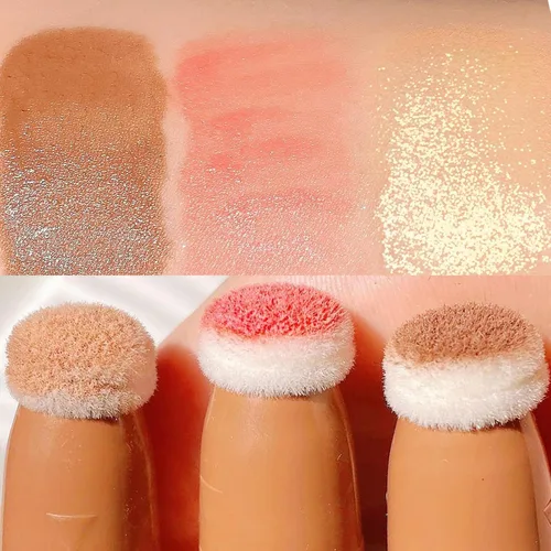 Vista 4 de Beauty Wand - Juego de maquillaje para rostro líquido, iluminador de contorno de contorno bronceador con aplicador de cojín, ligero, mezclable