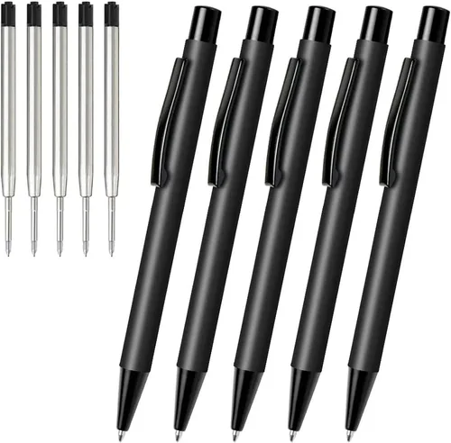 Vista 15 de Cambond Bolígrafos plateados – Bolígrafo giratorio de metal de tinta negra, punta media de 0.039 pulgadas para regalo, oficina, negocios, hombres