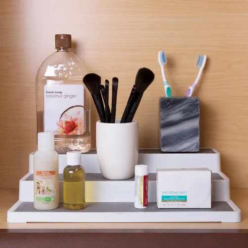 Vista 6 de Lavish Home Estante de 3 niveles para especias - Armario de cocina, encimera y despensa especias y organizador de condimentos