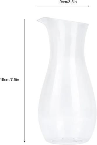 Vista 4 de Jarra de vidrio acrílico, jarra de limonada transparente, recipientes de plástico para jugo, botella alta de vidrio de leche para té helado, jugo