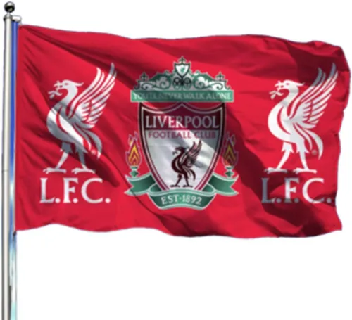 Vista 2 de Liverpool L.F.C England Premier - Bandera de fútbol americano de 3 x 5 pies, duradera, para interiores o exteriores, 2 ojales
