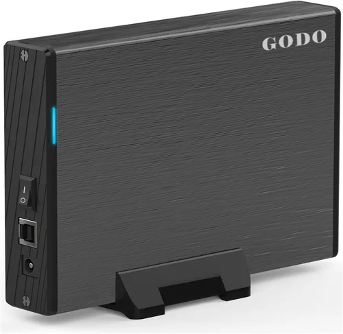Vista 8 de GODO Caja de Acoplamiento de Disco Duro de 3.5 Pulgadas de Doble Bahía, USB3.0 a Carcasa Externa SATA de 3.5", RAID 0/1/JBOD/Modo PM, Estación
