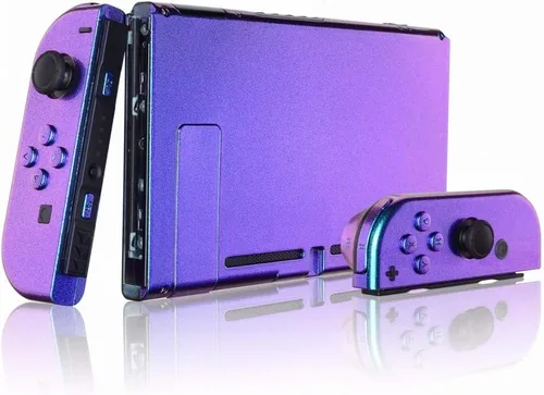 Vista 3 de eXtremeRate - Placa trasera para Nintendo Switch Console NS Joycon con carcasa de mando de mano con botones de juego completo carcasa de repuesto