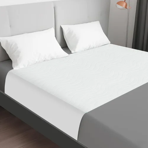 Vista 11 de Almohadillas de Cama Lavables Impermeables para Incontinencia de Adultos, Almohadillas de Humedad Reutilizables, Protector de Colchón, Almohadillas