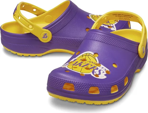 Vista 5 de Crocs Zuecos clásicos de Los Angeles Lakers de la NBA para hombre