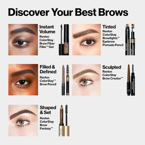 Vista 7 de Revlon Lápiz y gel delineador de cejas por ColorStay, café