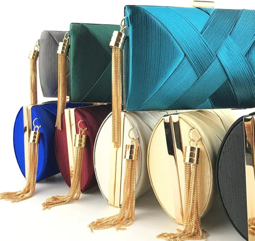 Vista 3 de JIAJIA 3294 - Bolsos de mano para mujer con borlas para boda noche