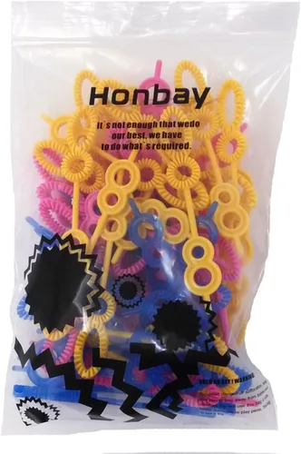 Vista 4 de Honbay 50 varitas de burbujas de varios agujeros