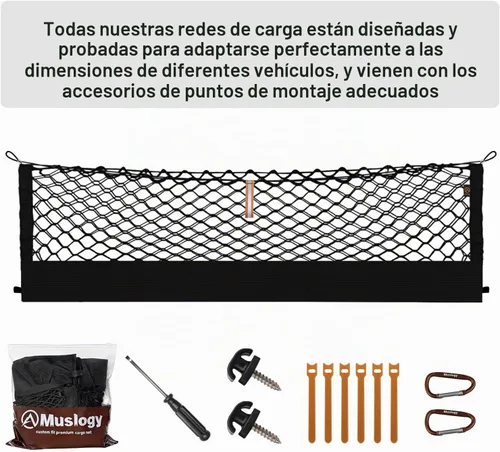 Vista 8 de Muslogy - Red de carga para Toyota RAV4 2019-2024 2025 Accesorios