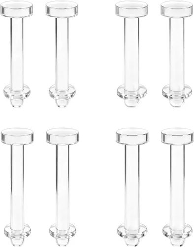 Vista 7 de ZS 4 pares de piercings de cejas transparentes de 16G y 14G, retenedores de plástico para el vientre y labios, aretes de acrílico Bioflex Daith Rook