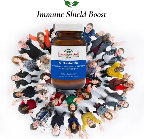 Vista 6 de Foods For Gut Saccharomyces Boulardii Probiotic Powder 20 mil millones de ufc Sin aditivos Apoyo digestivo e inmunológico Alta potencia S.