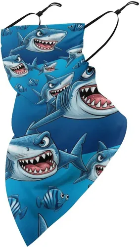 Vista 30 de Bufanda de protección solar UV, bufanda triangular reutilizable con lazo para las orejas