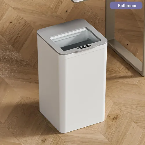 Vista 9 de AUNMAS Bote de basura eléctrico automático sin contacto con sensor de patada 9L de capacidad ABS para cocina, dormitorio, oficina, sala de estar