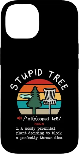 Vista 4 de Disc Golf Stupid Tree Funny Disc Golfing Lover Player Gift Case for iPhone 17