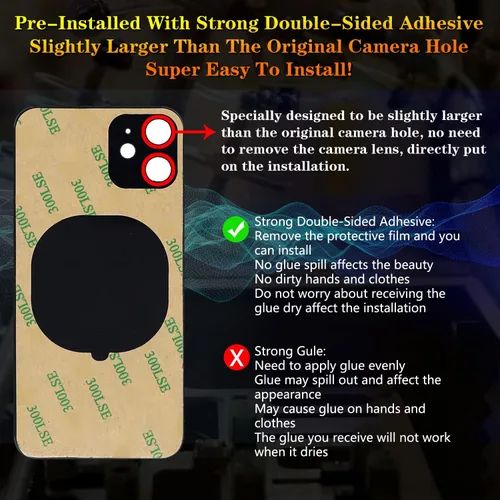 Vista 5 de Funda trasera de repuesto compatible con iPhone 11 de 6.1 pulgadas + herramientas profesionales (negro)