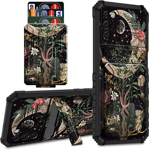 Vista 22 de Funda para teléfono Samsung Galaxy A03S Galaxy A03S Funda tipo cartera con tarjetero y soporte de doble capa de PC duro TPU suave cubierta