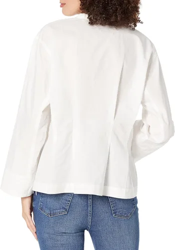 Vista 2 de Vince Blusa ajustada con cuello de banda para mujer