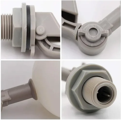 Vista 4 de Válvula de flotador de 1/2 o 3/4 con brazo ajustable llenado automático para fuentes de tanque de agua de ganado (1/2 pulgada) Easy to Adjust