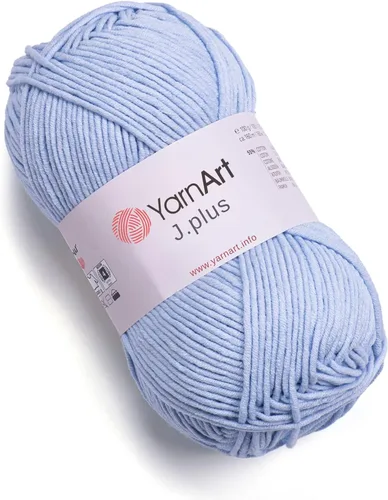 Vista 42 de YarnArt Jeans Plus - Hilo de mezcla de algodón suave, 100g (3.5 onzas), 160m (174 yardas), 55% algodón, 45% acrílico, grosor medio #4, ideal