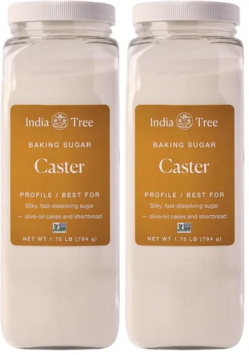 Vista 4 de India Tree Superfine Caster Cane Sugar, paquete de despensa de 1.75 lb