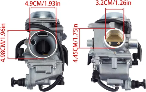 Vista 6 de Carburador TRX350, compatible con carburador Honda Rancher 350 (2000-2006) - Carburador TRX350 compatible con TRX350TM, TE, ES, FE, FM - Nuevo