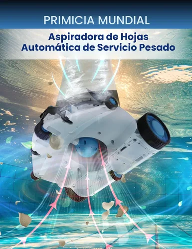 Vista 5 de Aspiradora robótica automática para piscinas, apertura de piscina resistente, entrada de succión ultra ancha de 360°, bolsa extragrande de 1.85