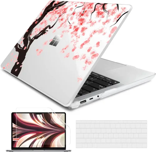Vista 13 de Batianda Funda personalizable para portátil Microsoft Surface 5 4/3 de 13,5 pulgadas con reposamanos Alcantara modelo 1950/1867, carcasa rígida