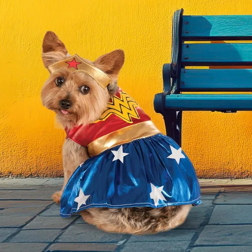 Vista 7 de Disfraz para mascota, Rubies Costume colección Héroes y Villanos de DC, S, Blanco