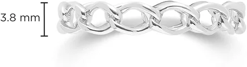 Vista 3 de MILLA Dainty Rings For Women - Gold Stacking Rings or Silver Stackable Rings - Open Circle Rings Chain Rings for Women