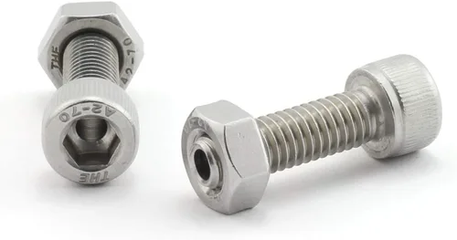 Vista 3 de Tornillo de rosca hexagonal hueco cilíndrico 304 Tornillos de rosca de lámpara de acero inoxidable Tornillos a través del perno de agujero