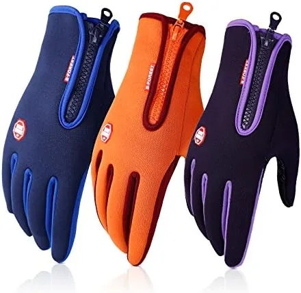 Vista 7 de Guantes de invierno con pantalla táctil, guantes cálidos, guantes para clima frío, resistentes al viento, para ciclismo, conducción, equitación