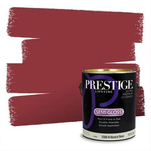 Vista 343 de Prestige Paints Pintura exterior e imprimación en uno, 1 galón, plano, coincidencia comparable de Valspar* Amber Rose*