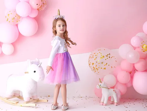 Vista 3 de Dxton - Vestido de invierno para niña de niño tutú vestidos de manga larga 2-8T